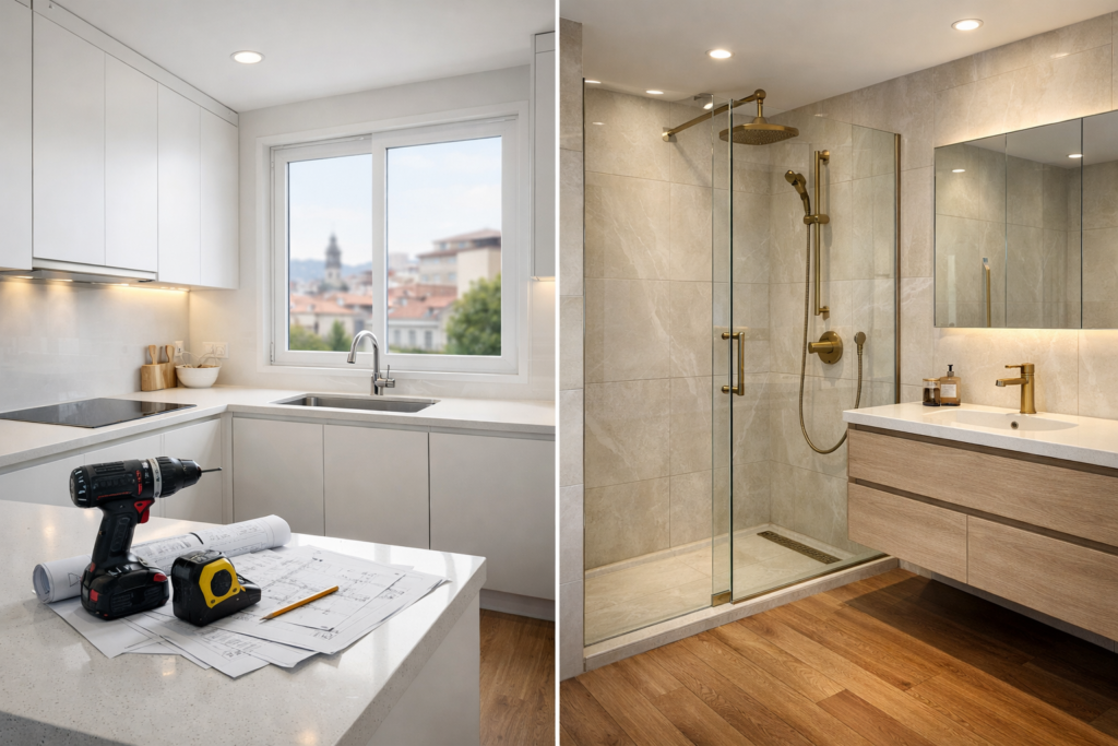 reforma baño y cocina al mismo tiempo